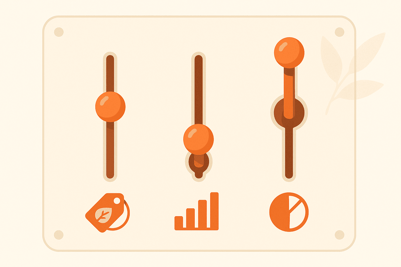 Three levers set at different levels to represent discount, rate cut, offset/split options to reduce repayments today